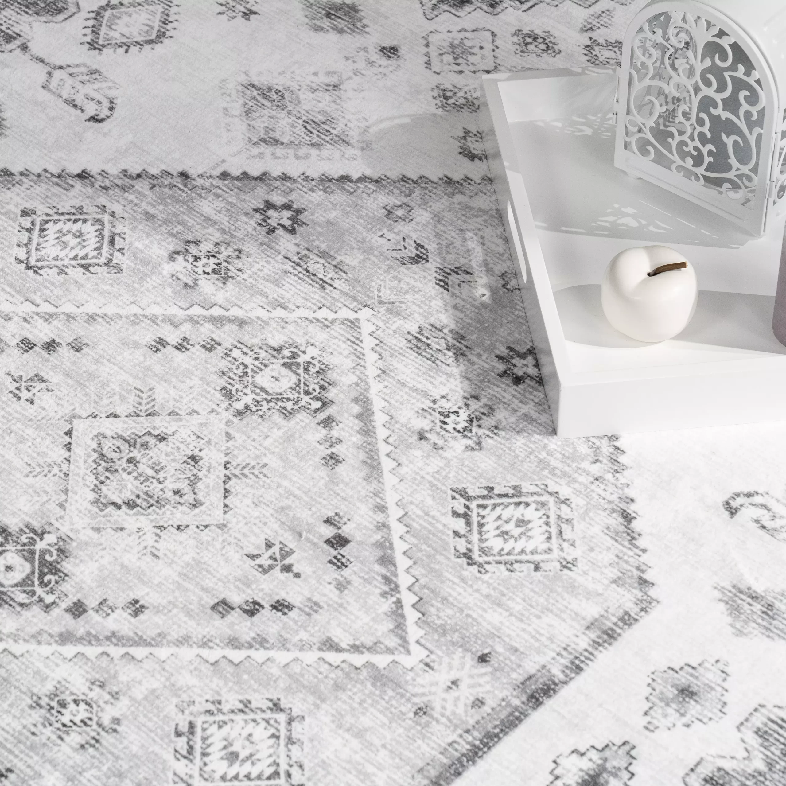 Waschbarer Teppich Cambria Grau 240x340 Cm – Bild 2