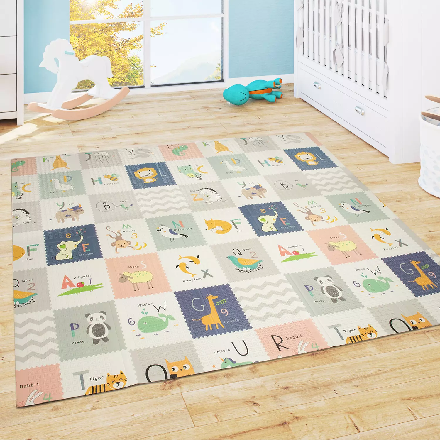 Faltbare Spielmatte Bambino Mehrfarbig 180x200 Cm