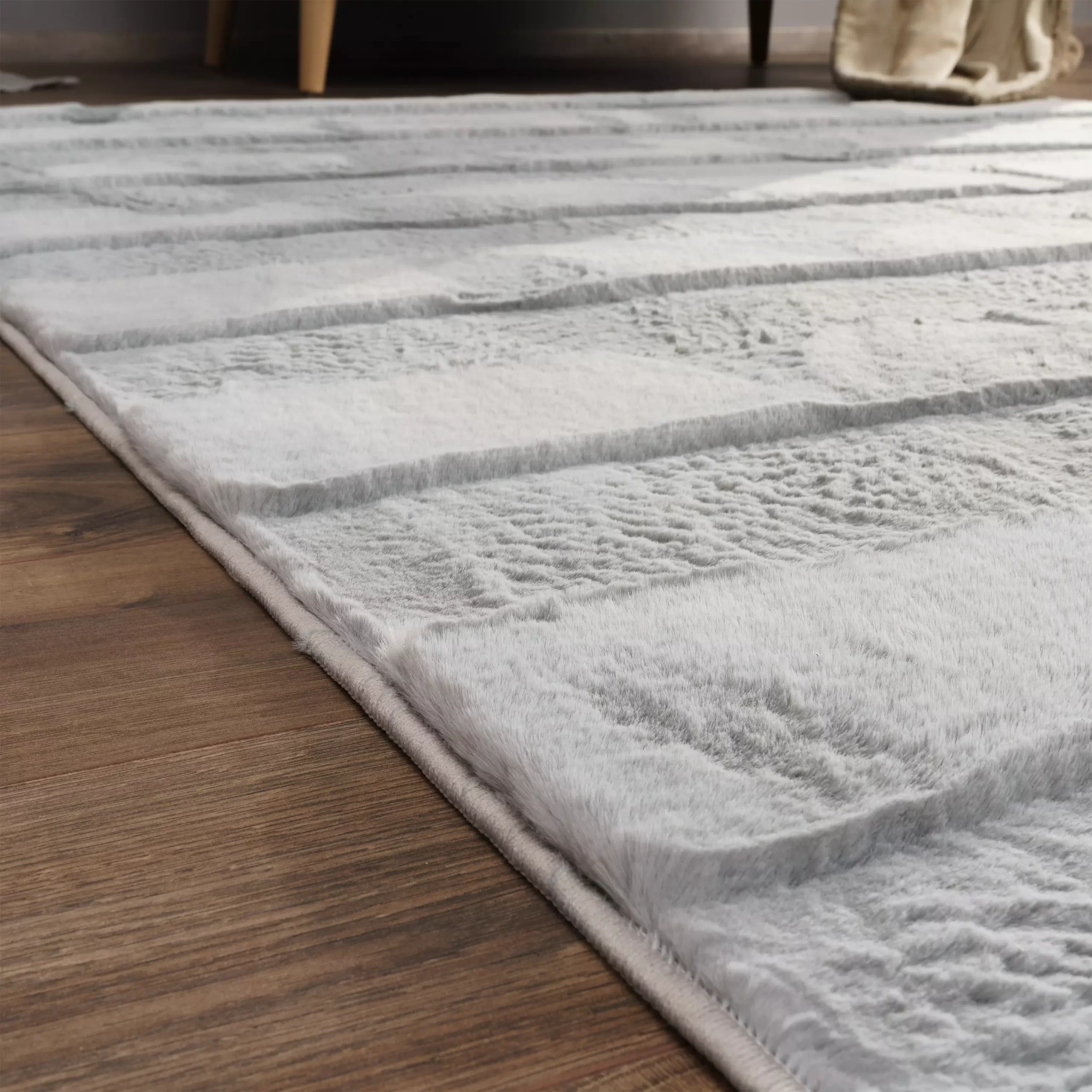 Fellteppich Arnia Grau 60x100 Cm – Bild 3