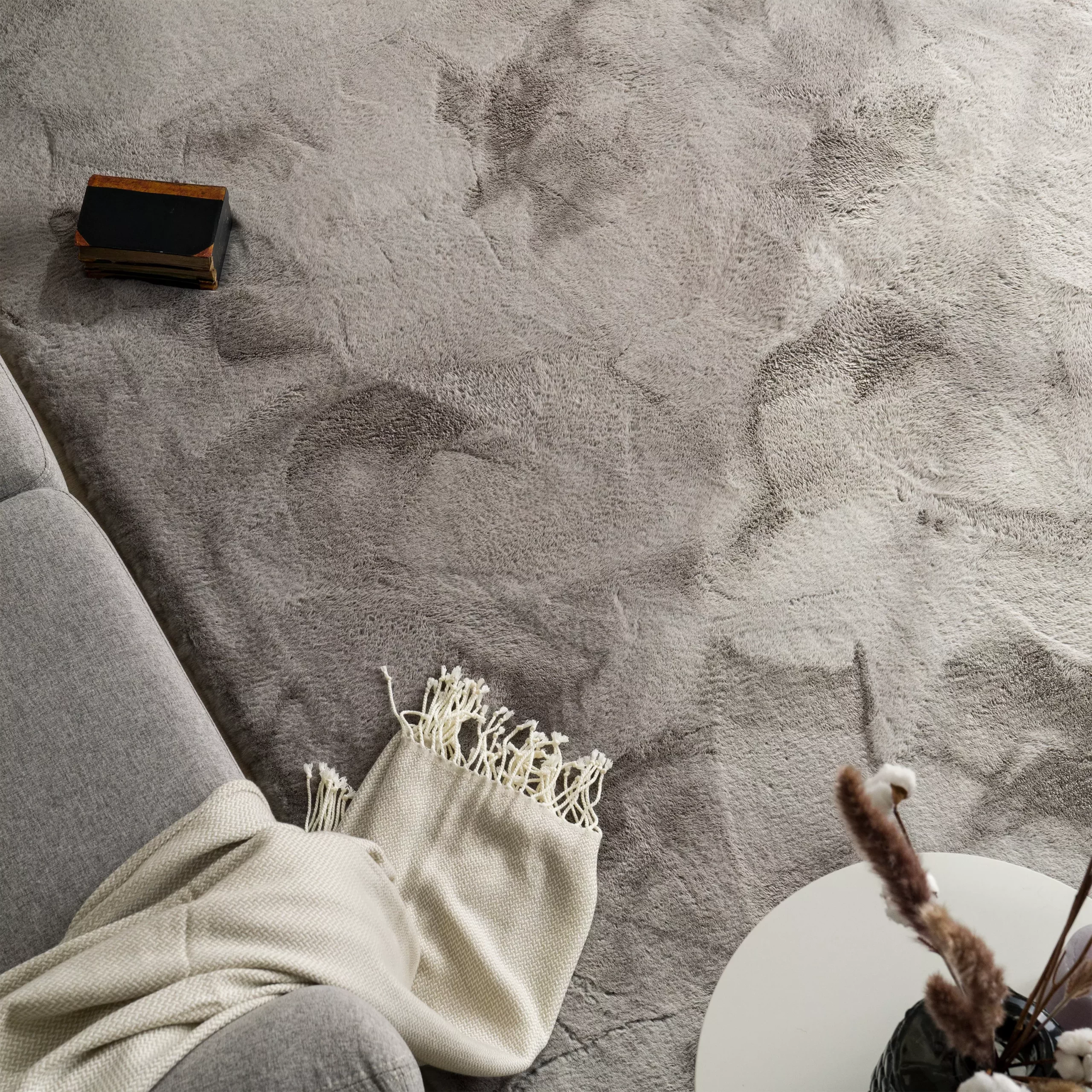 Fellteppich Fluffy Deluxe Grau 120x160 Cm – Bild 3