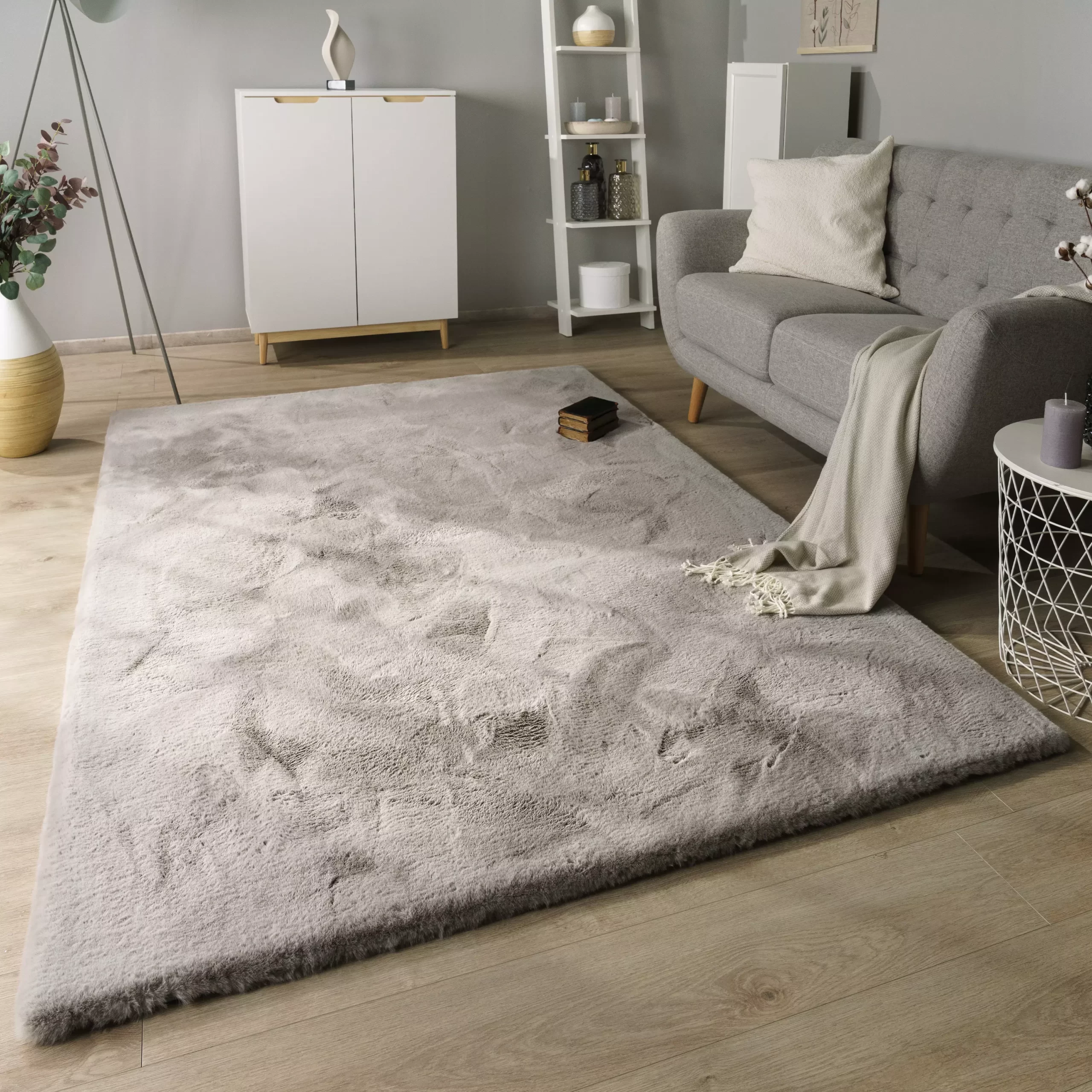 Fellteppich Fluffy Deluxe Grau 120x160 Cm – Bild 2