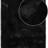 Fellteppich Fluffy Deluxe Schwarz 200x290 Cm
