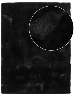 Fellteppich Fluffy Deluxe Schwarz 200x290 Cm