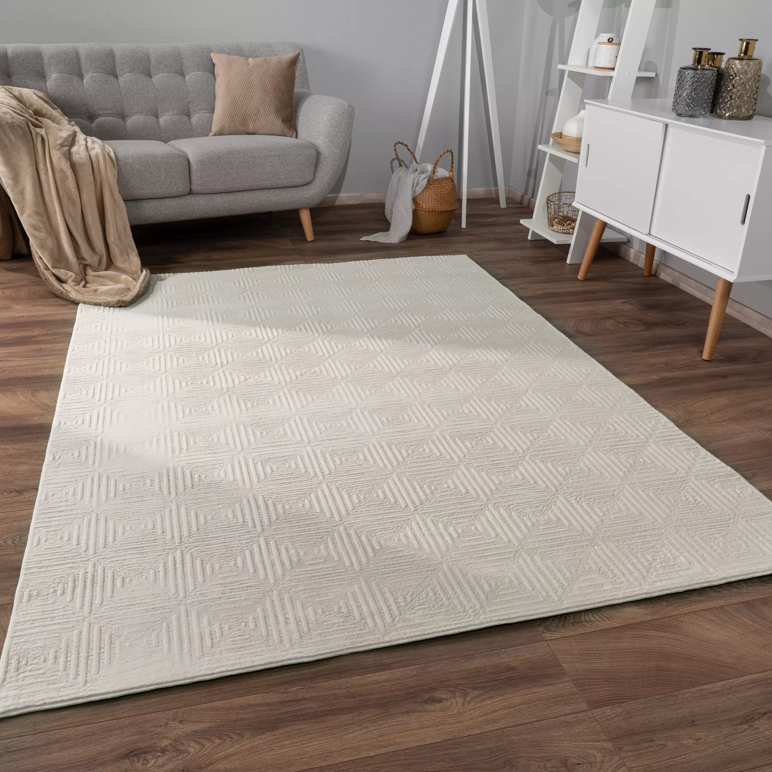 Fellteppich Lelystar Beige 60x100 Cm – Bild 2