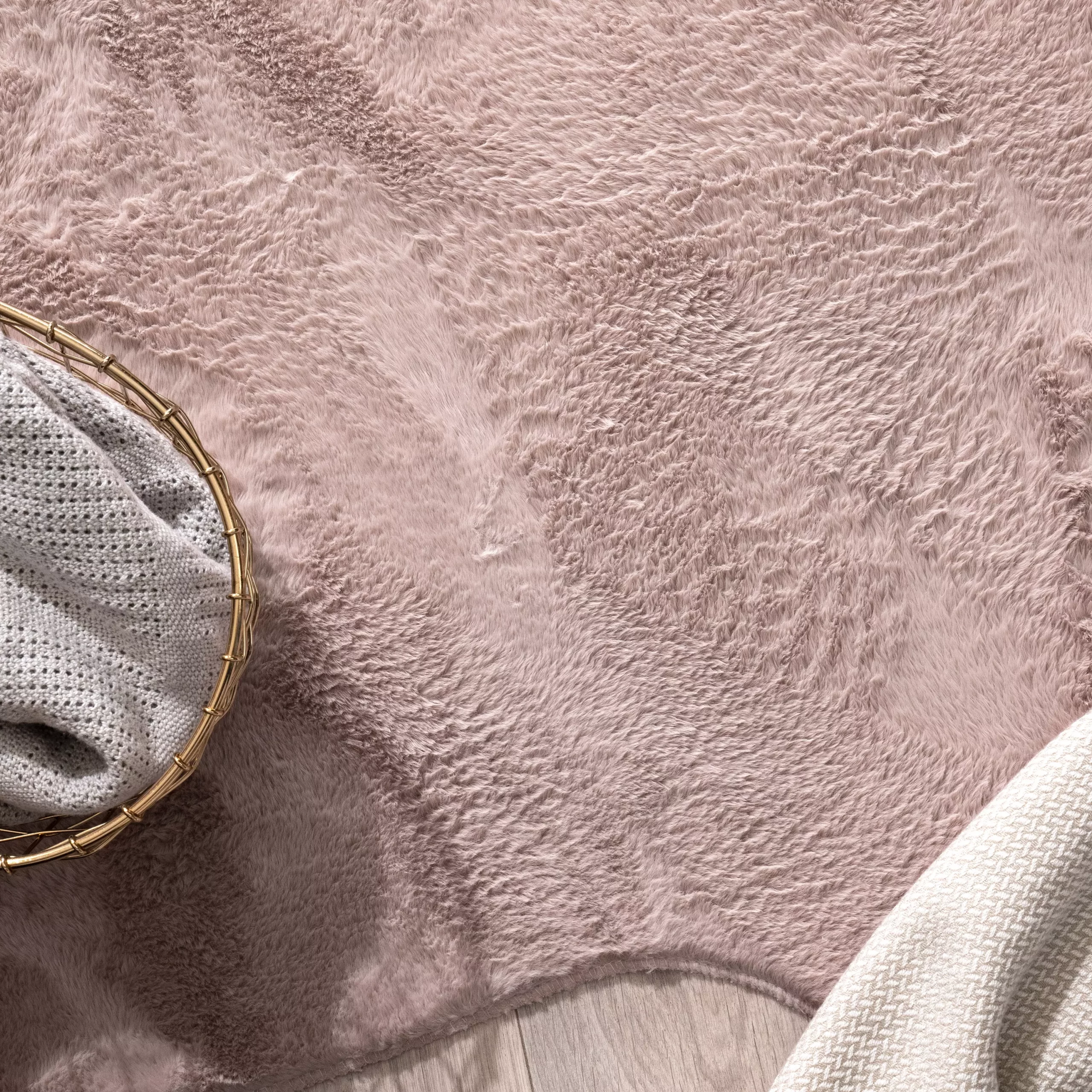 Fellteppich Pelsa Rosa 60x90 Cm Fell-Form