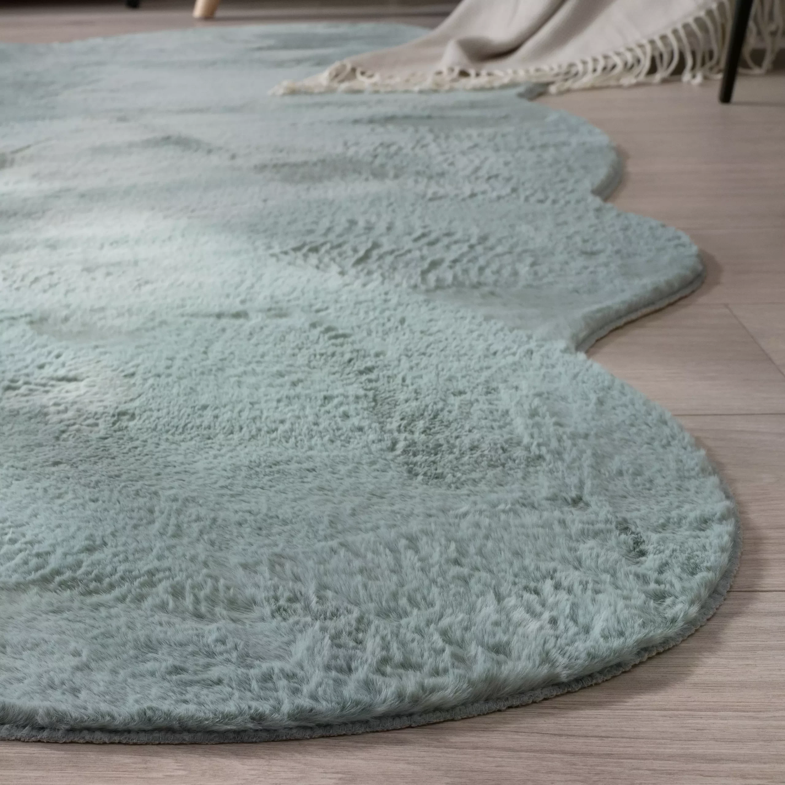 Fellteppich Pelsa Türkis 60x90 Cm Fell-Form