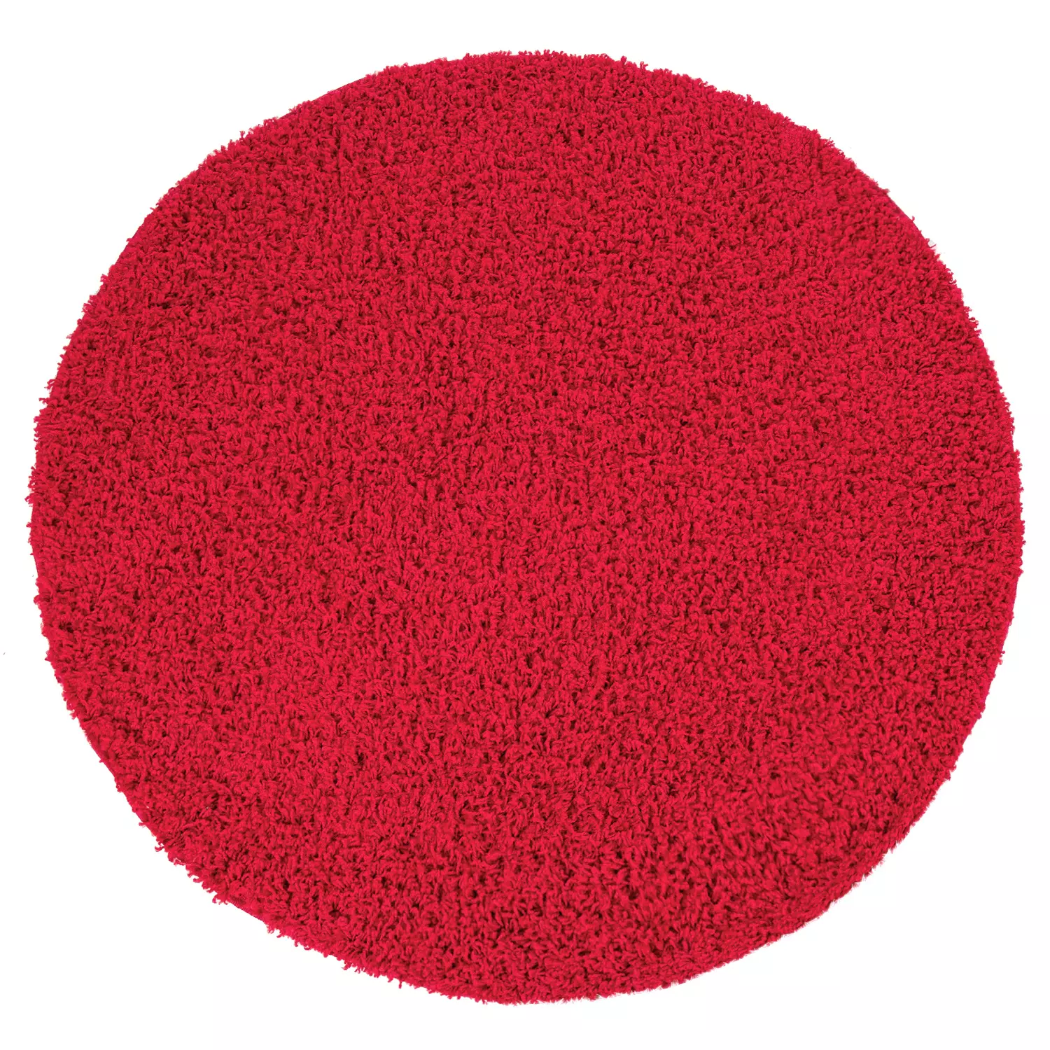 Shaggy-Teppich Skyline Rot 120 Cm Rund – Bild 3