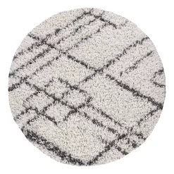 Shaggy-Teppich Kalea Beige 200 Cm Rund