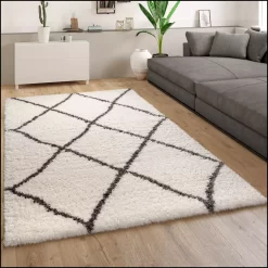 Hochflor-Teppich Mahara Beige 60x90 Cm