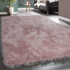Hochflor-Teppich Glamorous Rosa 60x100 Cm