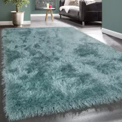 Hochflor-Teppich Glamorous Türkis 80x150 Cm