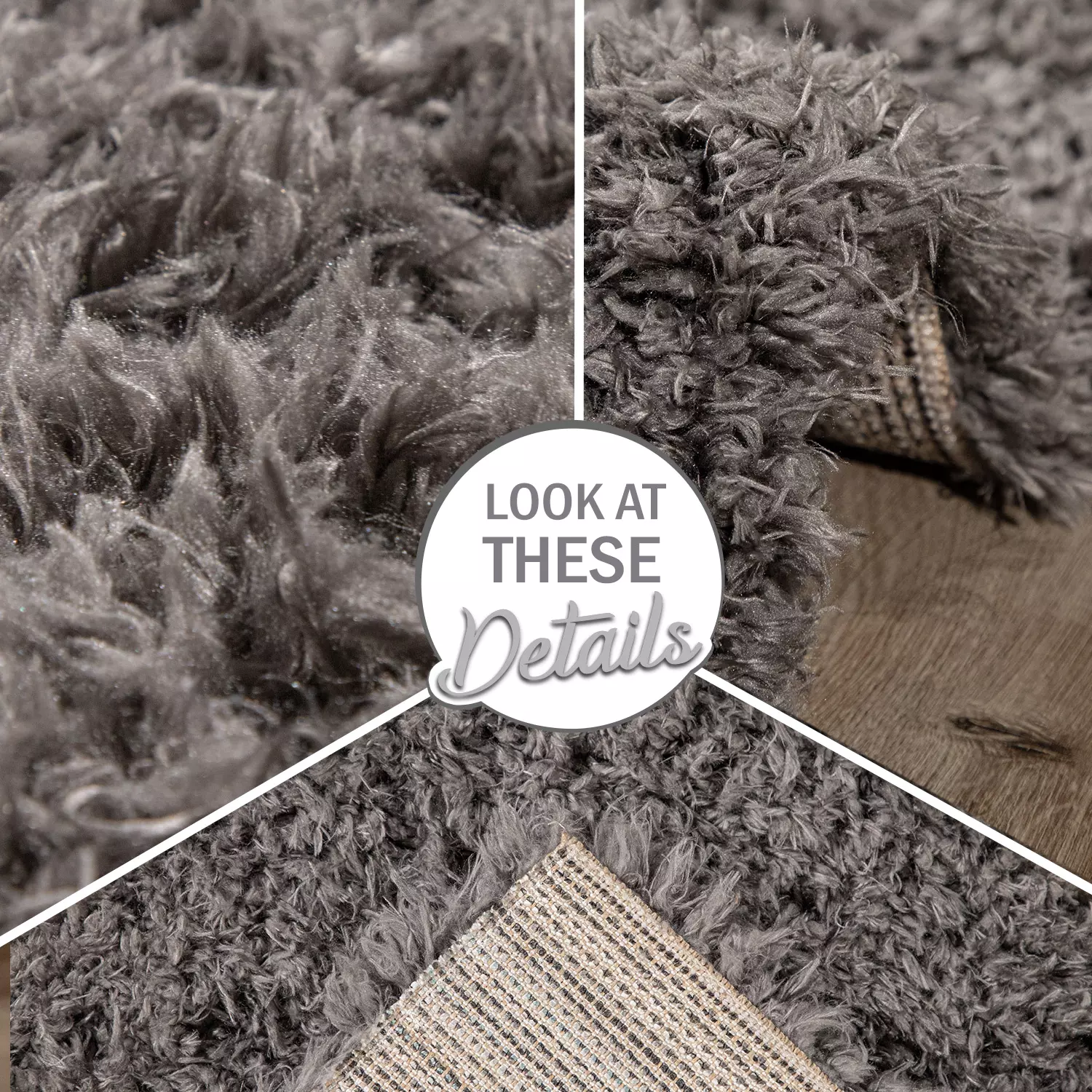 Hochflor-Teppich Milan Anthrazit 200x290 Cm – Bild 4