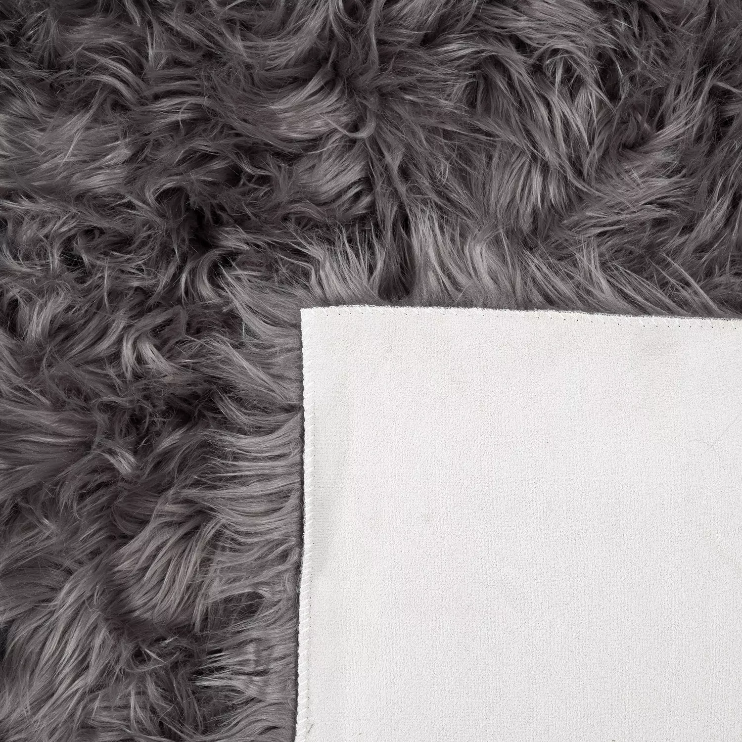 Hochflor-Teppich Playara Anthrazit 50x150 Cm – Bild 5