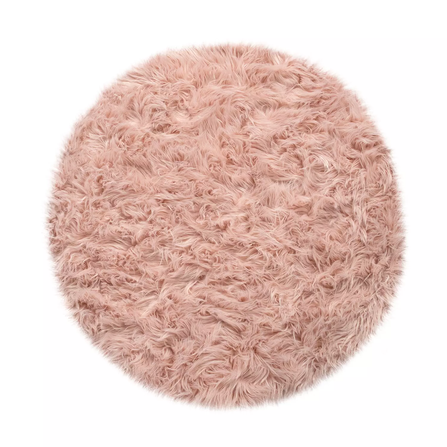 Hochflor-Teppich Playara Rosa 120 Cm Rund – Bild 2