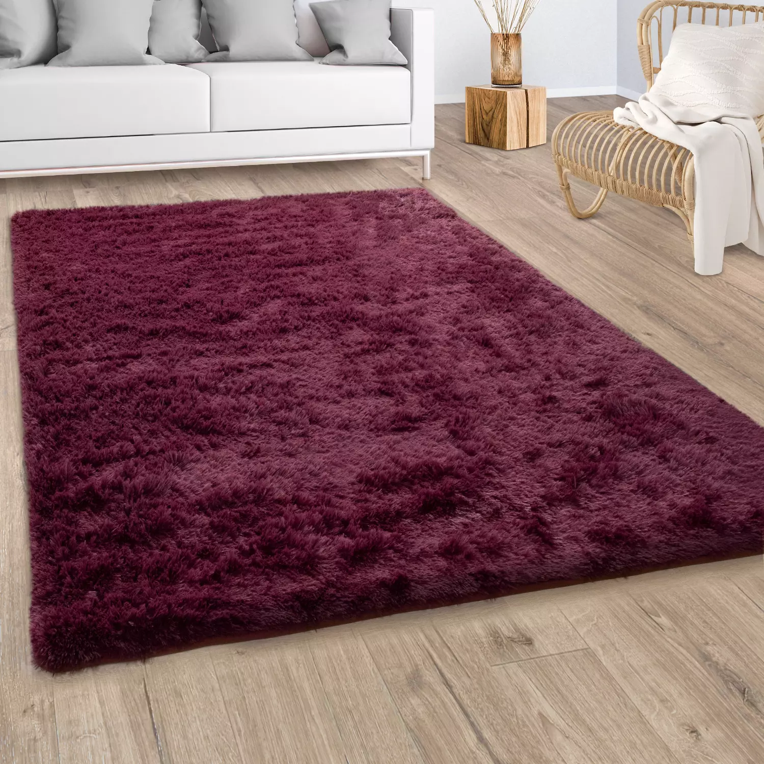 Hochflor-Teppich Silvana Lila 80x150 Cm – Bild 3