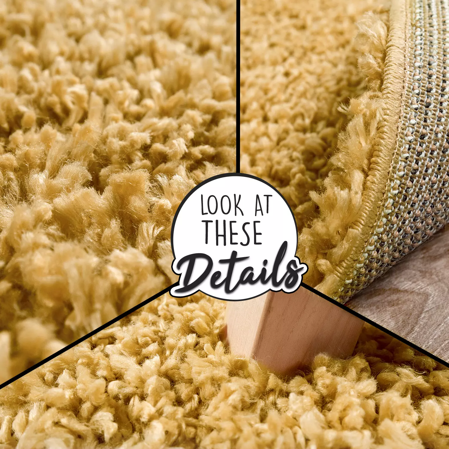 Hochflor-Teppich Trip Gelb 300x400 Cm – Bild 4