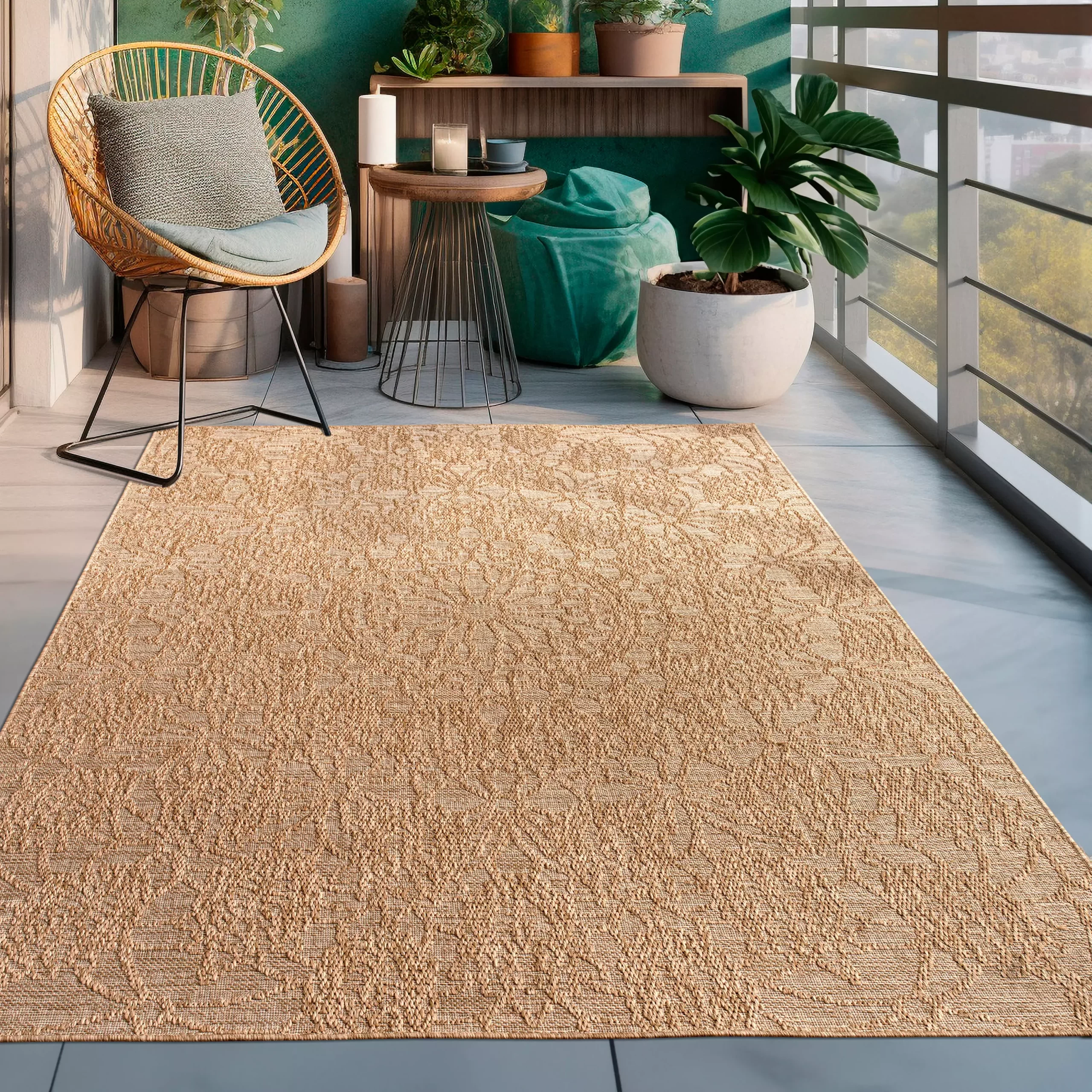 In- & Outdoor-Teppich Rimora Beige 200x280 Cm – Bild 3