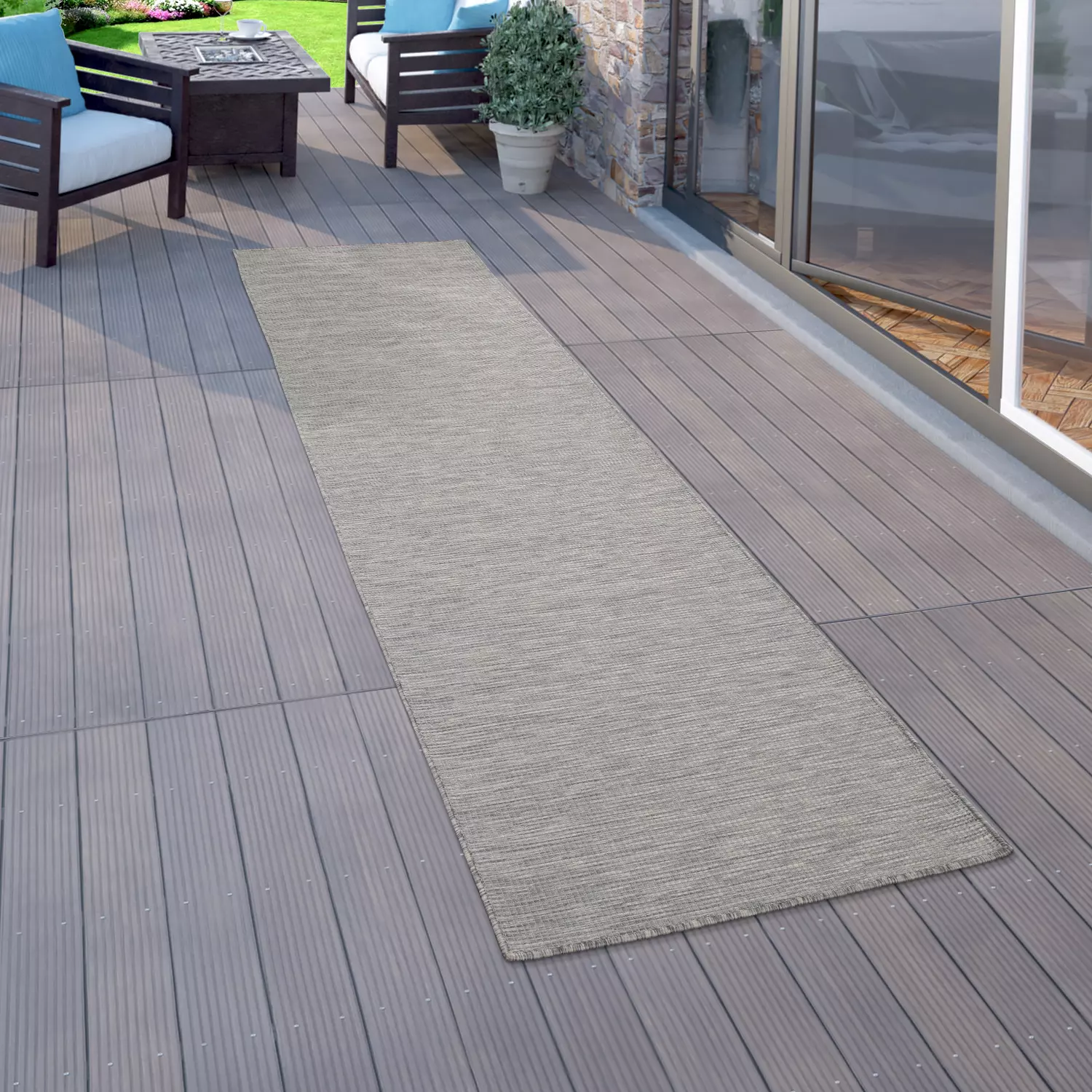 In- & Outdoor-Teppich Sonia Taupe 200x280 Cm – Bild 5