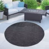 In- & Outdoor-Teppich Venezia Anthrazit 80 Cm Rund