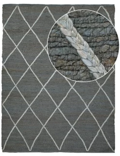 Jute-Teppich Sakira Anthrazit 240x340 Cm