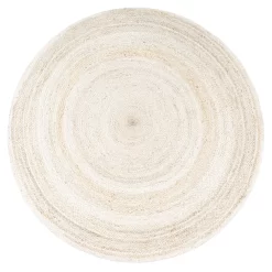 Jute-Teppich Vibora Weiß 80 Cm Rund