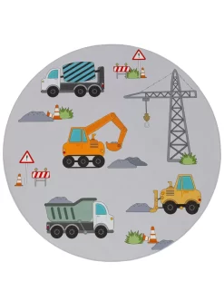 Kinderteppich Bini Grau 200 Cm Rund