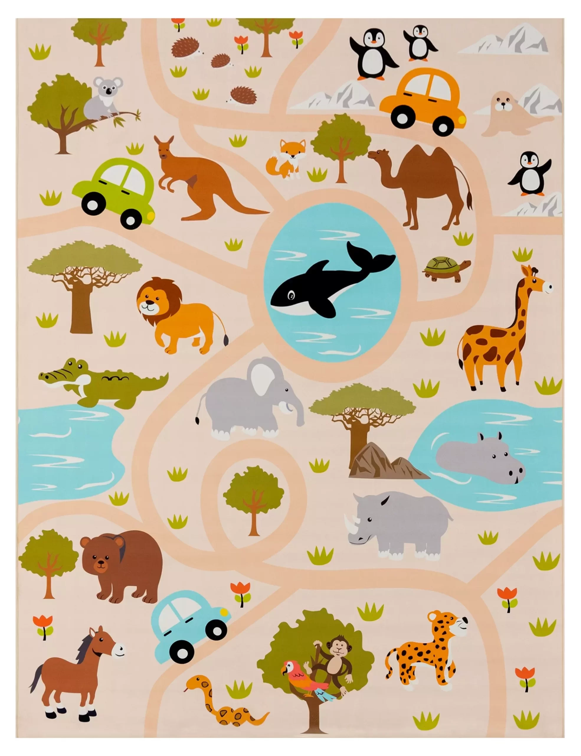 Kinderteppich Bini Mehrfarbig 240x340 Cm