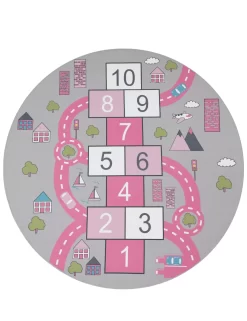 Kinderteppich Bini Pink 200 Cm Rund