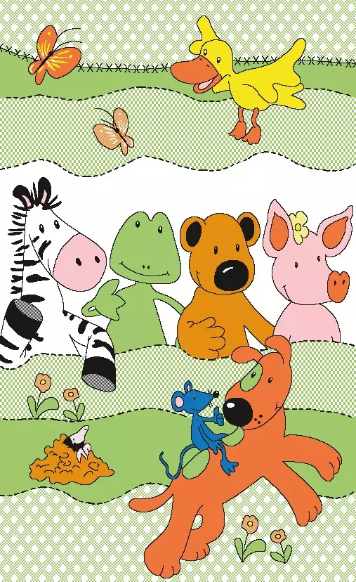 Kinderteppich Die Lieben Sieben Grün 120x170 Cm – Bild 3