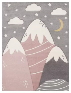 Kinderteppich Kosmos Grau 133 Cm Quadrat