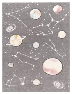 Kinderteppich Kosmos Grau 120x170 Cm