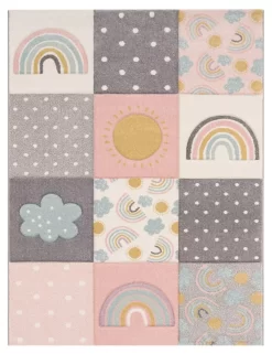 Kinderteppich Kosmos Mehrfarbig 133 Cm Quadrat