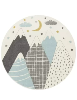 Kinderteppich Ninique Blau 200 Cm Rund