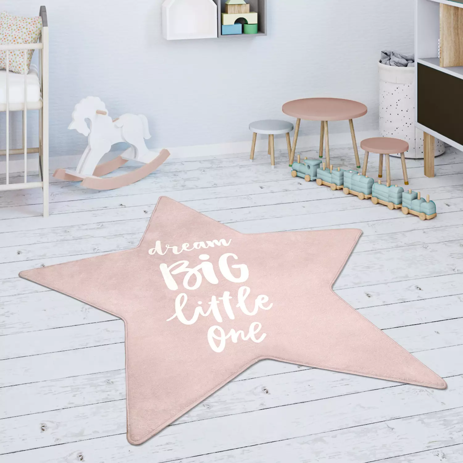 Waschbarer Kinderteppich Chiko Pink 150 Cm Stern-Form – Bild 5