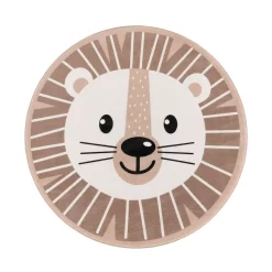 Waschbarer Kinderteppich Chiko Beige 150 Cm Rund