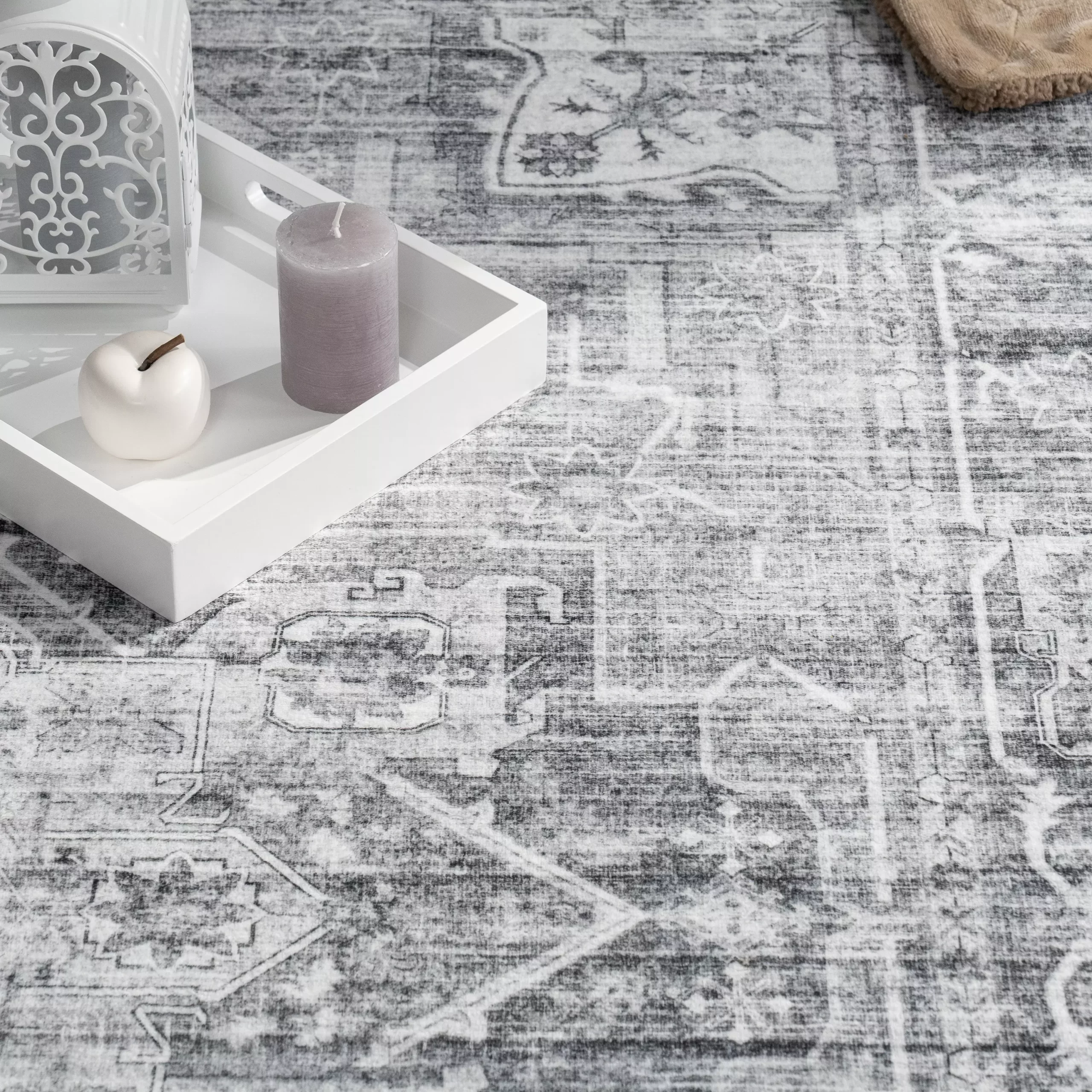 Waschbarer Teppich Cambria Grau 120x160 Cm – Bild 3