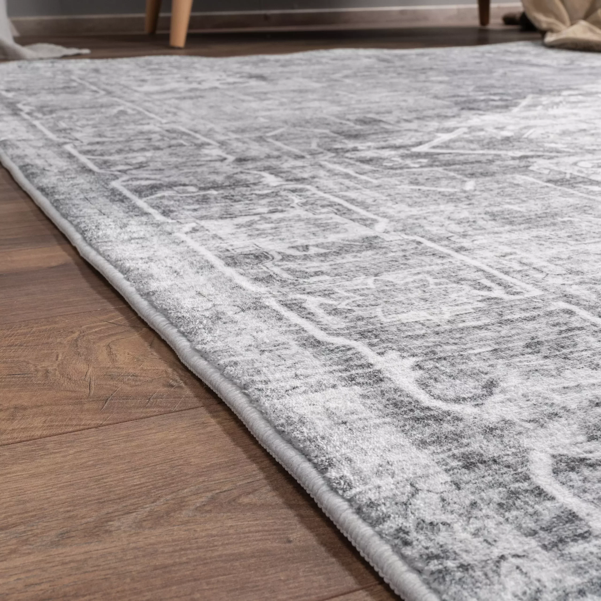 Waschbarer Teppich Cambria Grau 120x160 Cm – Bild 2