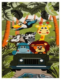 Moderner-Teppich Diamora Grün 133 Cm Quadrat