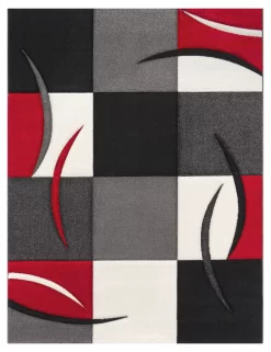 Moderner-Teppich Diamora Rot 160x230 Cm