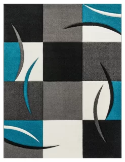 Moderner-Teppich Diamora Türkis 120x170 Cm