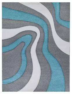 Moderner-Teppich Diamora Türkis 80x150 Cm