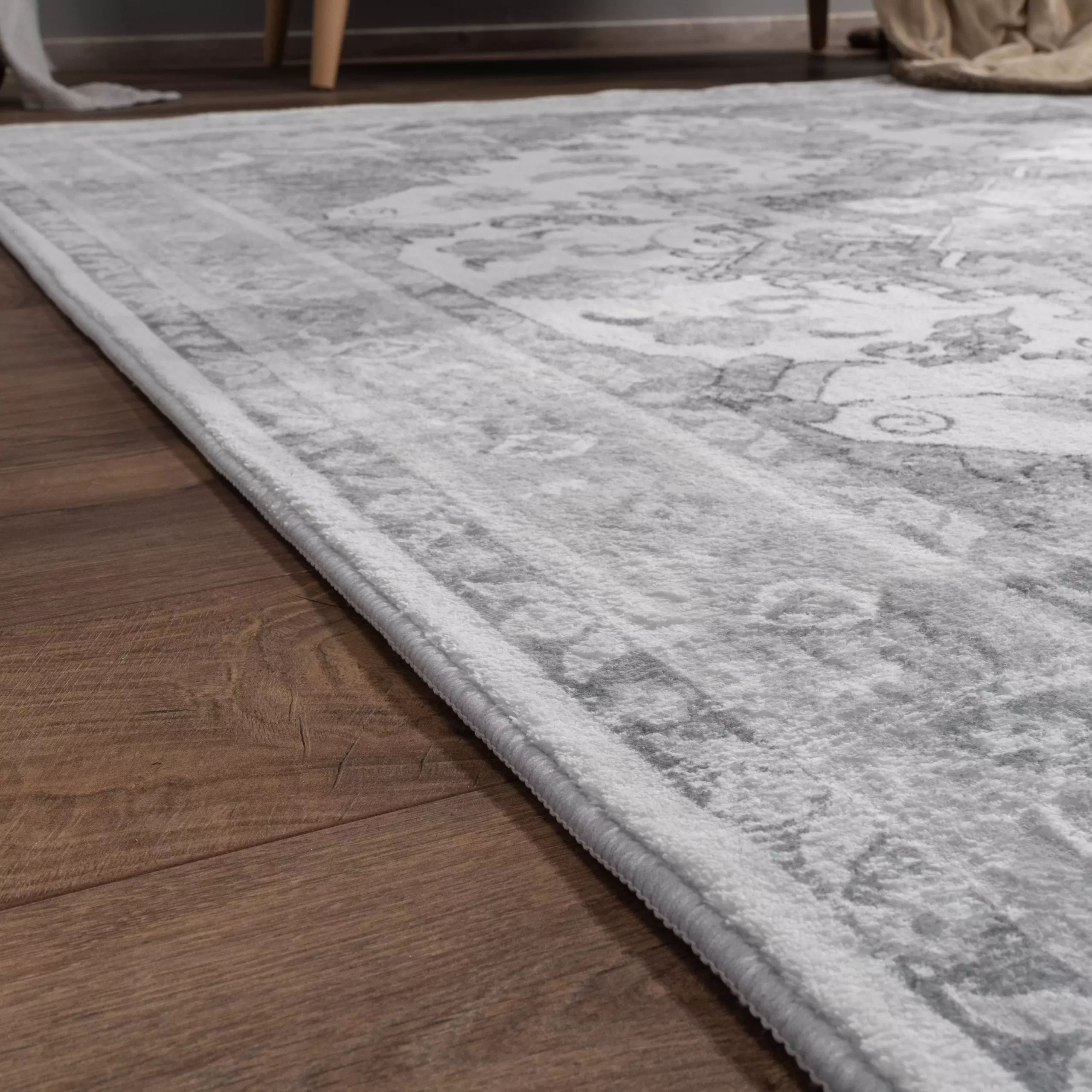 Waschbarer Teppich Cambria Grau 160x220 Cm – Bild 2