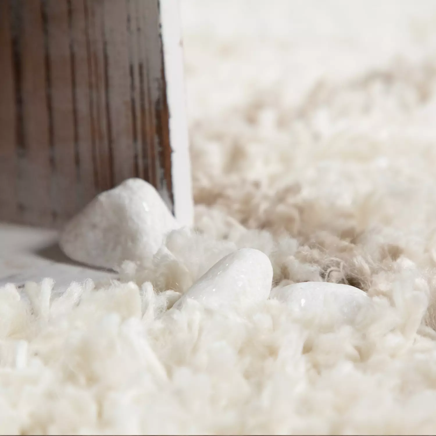 Shaggy-Teppich Kalea Beige-Creme 80 Cm Rund – Bild 4