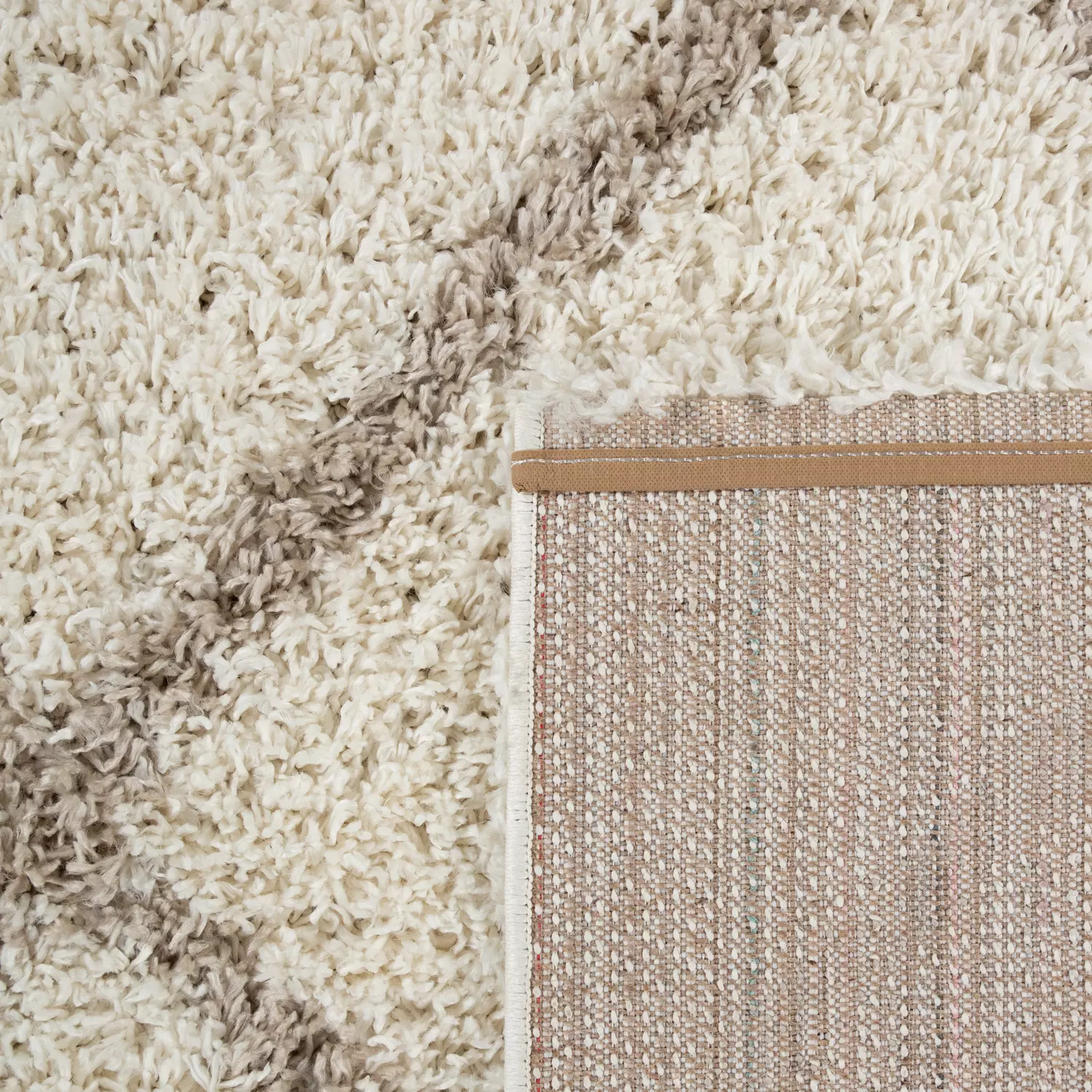 Shaggy-Teppich Kalea Beige-Creme 80 Cm Rund – Bild 3