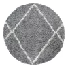Shaggy-Teppich Kalea Grau 120 Cm Rund