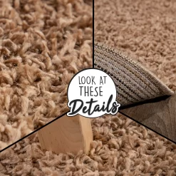 Shaggy-Teppich Skyline Beige 240x320 Cm