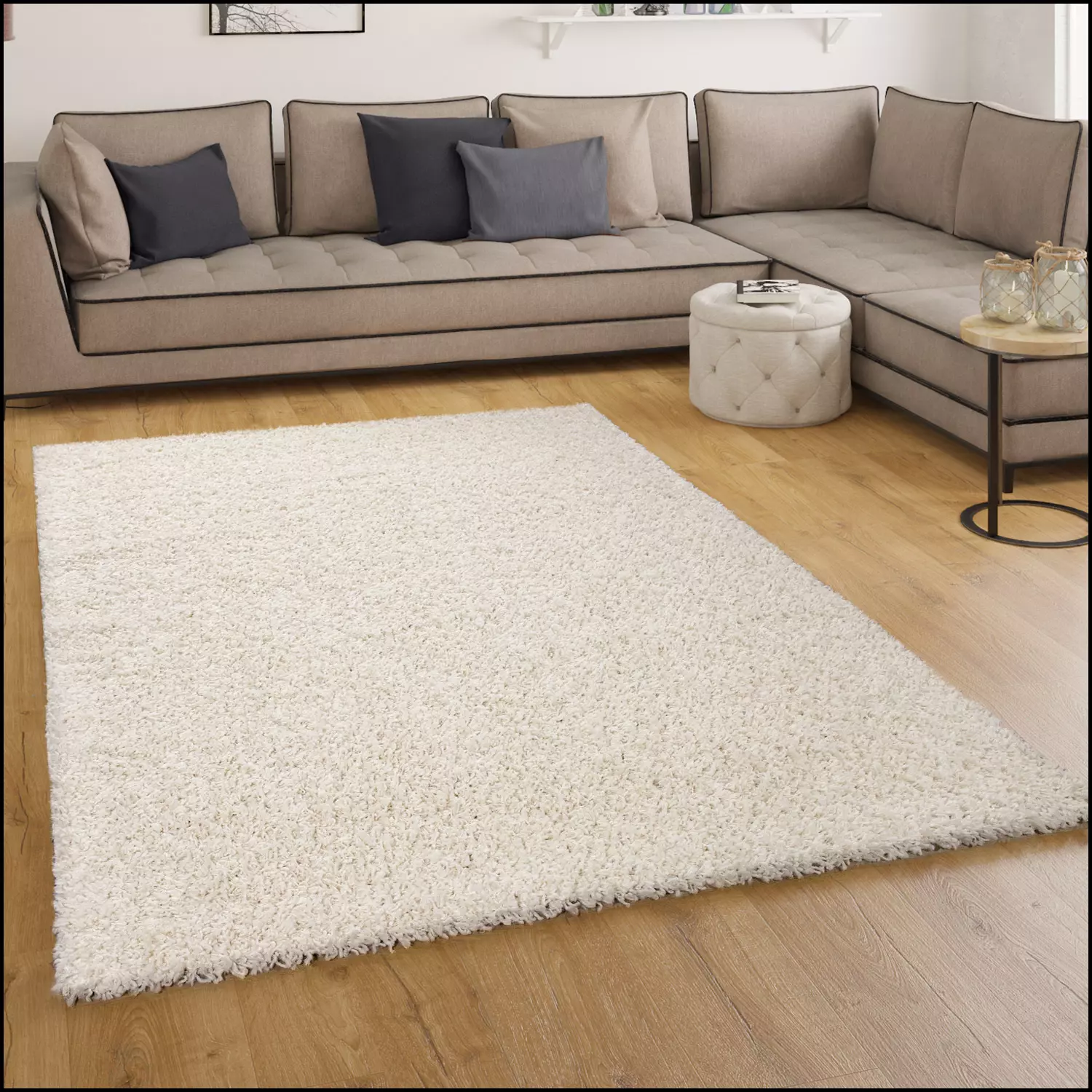 Shaggy-Teppich Skyline Creme 80x150 Cm