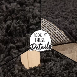 Shaggy-Teppich Skyline Schwarz 80x150 Cm