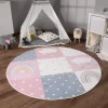 Kinderteppich Eliza Pink 120 Cm Rund