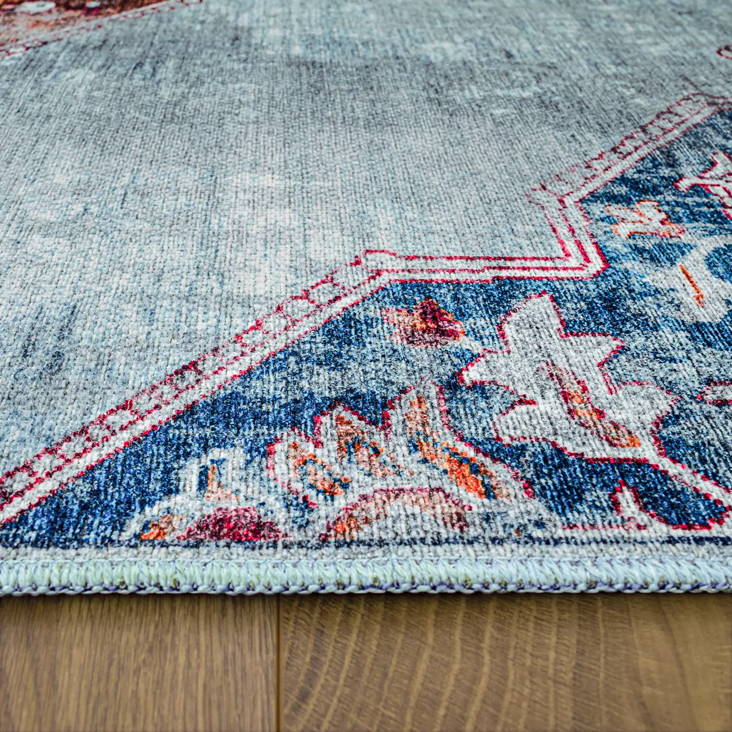 Waschbarer Teppich Leoni Türkis 80x150 Cm – Bild 3